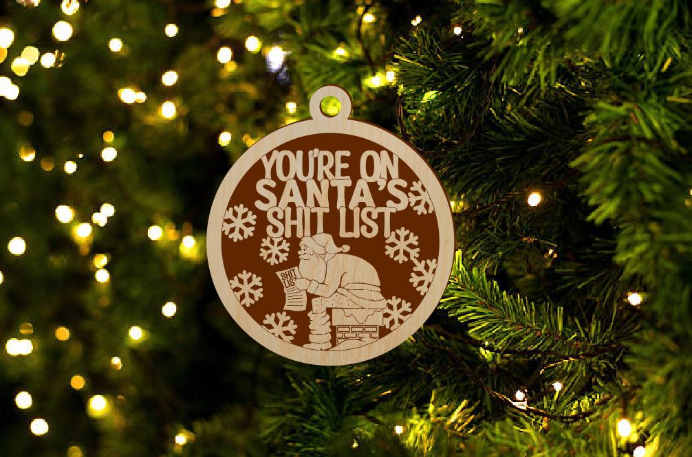 Naughty / Funny Wooden Ornaments